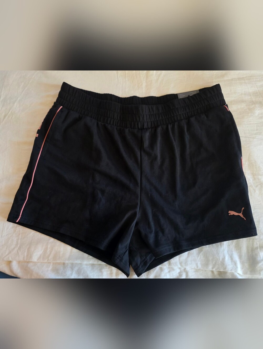 NEW Puma Black Women's Athletic Shorts with Pink Accents Size 2X